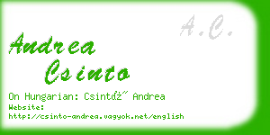 andrea csinto business card